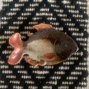 Pier 1 Imports Hand Painted Porcelain Fish Shaped Trinket Dishe